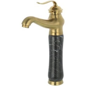 تصویر شیرروشویی پایه بلنداسناپل مدل ا Snapple Golden black basin tap Snapple Golden black basin tap