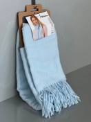 تصویر شال گردن زنانه آبی پاستلی 