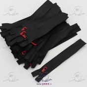 تصویر زیپ واتر مشکی ساده سرزیپ اسپرت 20 سانت (بسته 50 عددی) 