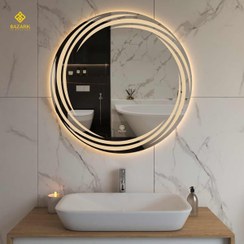 تصویر آینه دکوراتیو بک لایت گرد قطر ۷۰ سانت با طرح مدرن (مدل ۲۰۴۰) 