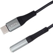 تصویر مبدل Type-C به جک 3.5 میلی متری لیتو مدل LA-1 طول 0.1 متر Leitu Type-C To 3.5mm Headphone Jack Adapter