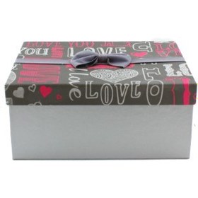 تصویر جعبه هدیه مستطیل هارد باکس طرح love کد3 
