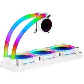 تصویر خنک کننده مایع پردازنده فاطر مدل Fater FW-360R3W1 White Fater FW-360R3W1 360mm White CPU Liquid Cooler