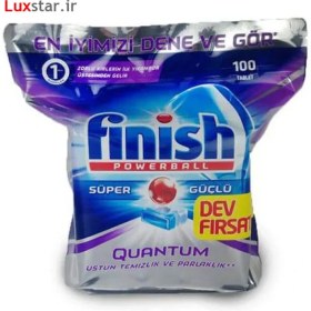 تصویر قرص ماشین ظرفشویی فتیش مدل Quantum بسته 100 عددی Finish Quantum Dishwasher Tablets Pack Of 100