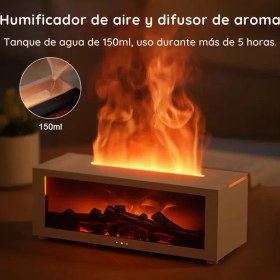 تصویر دستگاه بخور سرد طرح شومینه سه بعدی آروماتراپی 