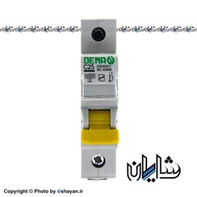 تصویر فیوز مینیاتوری تیپ C دنا الکتریک تکفاز 25A Miniature Circuit Breaker 25A Dena electric