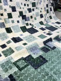 تصویر پتو تک نفره طرح ملودی ضخیم شادیلون درجه یک - مکعب طوسی 