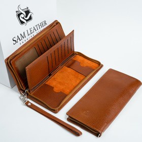 تصویر کیف دسته چکی چرم طبیعی 