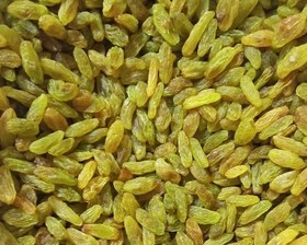 تصویر کشمش قلمی سبز ممتاز Green raisins