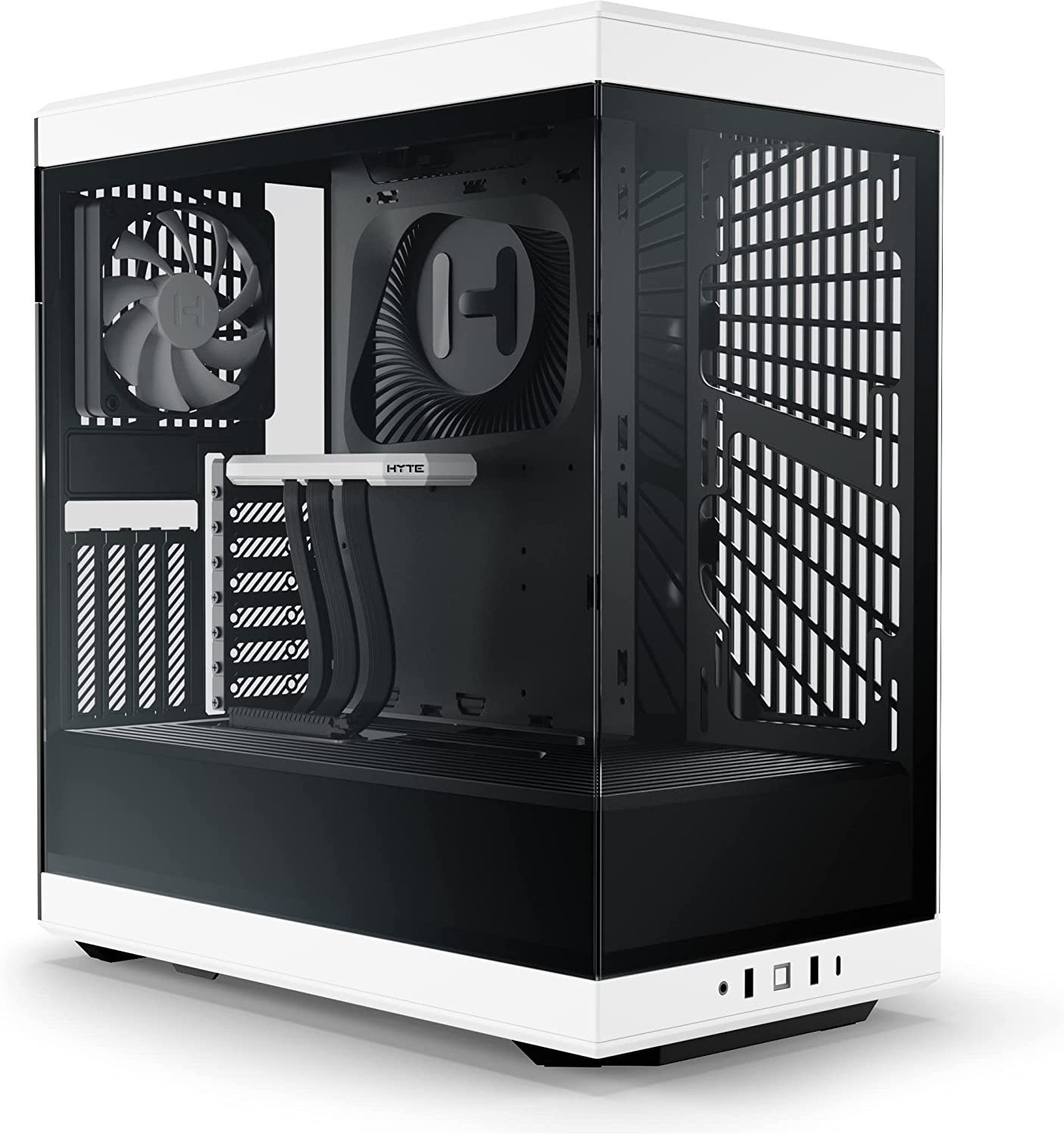 NZXT H7 - CM-H71BW-01 - ATX Mid Tower PC Gaming Case - Front I/O USB Type-C  Port - Quick-Release Tempered Glass Side Panel - Vertical GPU Mount 