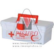 تصویر جعبه کمک های اولیه صندوقدار با لوازم 