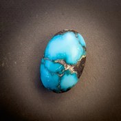 تصویر خرید نگین فیروزه نیشابور اصل مغز سنگ آبی شجری با رگه طلایی (۲۲ در ۱۵ میل) 