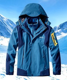 تصویر کاپشن دو پوش جک ولف اسکین Jack Wolfskin double-layer jacket