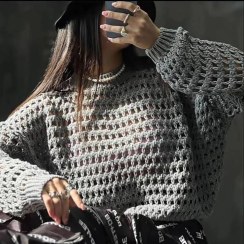 تصویر کراپ بافت توری طرح زارا کراپ بافت طرح زارا با کیفیت عالی و نخ آکریل