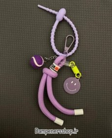تصویر بگ چارم تنیس مدل Smiley Tennis bag charm,Keychain – Smiley Model