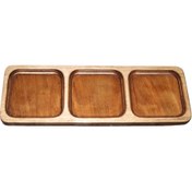 تصویر ظرف اردو 3 خانه چوبی مدل مستطیل کد 102011 