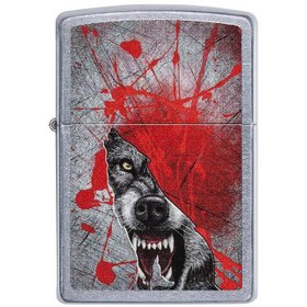 تصویر فندک اورجینال بنزینی زیپو مدل Zippo GRUNGE HOWLING WOLF 29344 207 GRUNGE HOWLING WOLF