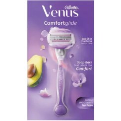 تصویر خودتراش سه تیغه زنانه ژاپنی ونوس Venus Comfortglide مناسب پوست‌های حساس 