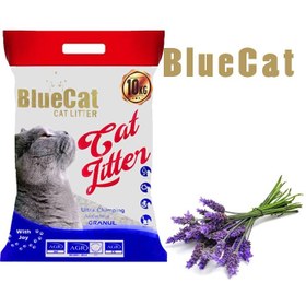 تصویر خاک گربه بلوکت با رایحه لوندر 10 کیلوگرم ( ارسال فقط تهران ) blue cat lavender cat litter 10 kg