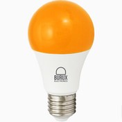 تصویر لامپ بروکس 9 وات حبابی رنگی - نارنجی Burux 9 watt colored bulb lamp