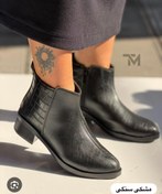 تصویر نیم بوت زنانه پاشنه دار بغل زیپ سنگی سایز ۳۶ تا ۴۰ 