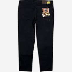 تصویر شلوار جین سایز بزرگ راسته فاق بلند مشکی کلاسیک 111090-4 