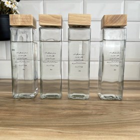 تصویر بطری آب چهارگوش درب مکعبی 