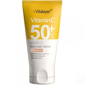 تصویر کرم ضد آفتاب ویتالیر ویتامین ث  رنگی SPF50 حجم 40 میل Vitalayer Cream Sunscreen Vitamin C tinted SPF50 cream 40ml