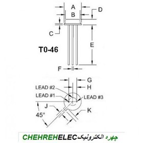 تصویر سنسور دما (LM35CH(TO46 فلزی 