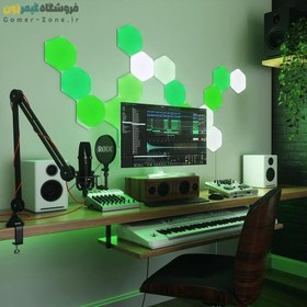 تصویر پنل روشنایی شش ضلعی هوشمند 15 تکه / 18 تکه / 21 تکه نانولیف Nanoleaf Shapes Hexagons Starter Kit (15 / 18 / 21 Panels) 