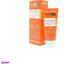 تصویر کرم ضد آفتاب فیس دوکس (Face Doux) سری Photosome با SPF50 مناسب پوست های چرب رنگ بژ متوسط حجم 40 میلی‌‌ لیتر 