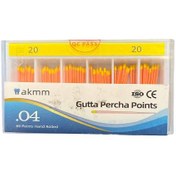 تصویر گوتا پرکا 20- 4 درصد آکام Gutta Percha Points AKMM 