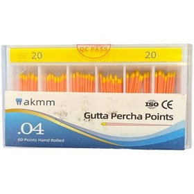 تصویر گوتا پرکا 20- 4 درصد آکام Gutta Percha Points AKMM 