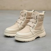 تصویر نیم بوت کاپشنی زنانه کد 3105 رنگ کرم سایز ۴۰ 