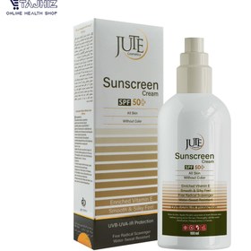 تصویر کرم ضد آفتاب انواع پوست ژوت SPF50 بی رنگ ۱۰۰ میلی لیتر Jute Colorless Sunscreen For All Skin Types SPF50 100ml