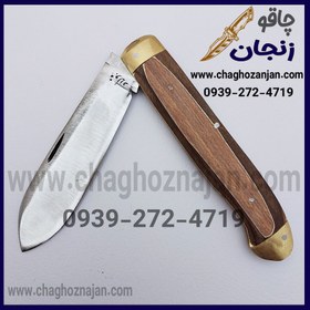 تصویر چاقو تاشو زنجان مدل چوپانی ET5 دسته کائوچو تیغه فولاد 