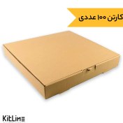 تصویر جعبه پیتزا 34 ساده ایفلوت مدل 34*34*5 کارتن 100 عددی طاقدیس 