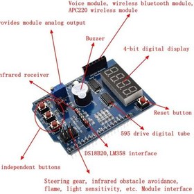 تصویر شیلد مولتی فانکشن آردوینو XD-203 