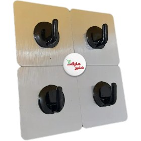 تصویر آویز چسبی چنگکی ۴ عددی 