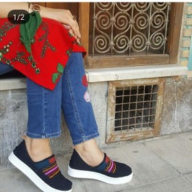 تصویر گیوه طرح جاجیم 