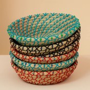 تصویر جامیوه ایی حصیری مدل دورنگینی 