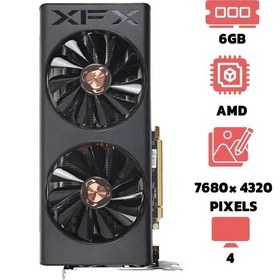 تصویر کارت گرافیک استوک ایکس اف ایکس XFX RX 5600 XT THICC ظرفیت 6 گیگابایت بدون کارتن xfx 5600 xt