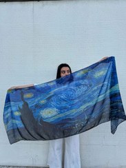 تصویر شال نقاشی شب پرستاره اثر ونسان ونگوگ 