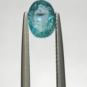 تصویر نگین آپاتیت طبیعی آبی سبز اصل آمریکا تراش اوال سایز 6*9 