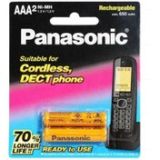 تصویر باتری نیم قلم قابل شارژ تلفن پاناسونیک مدل P-006 بسته 2 عددی 
