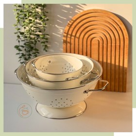 تصویر آبکش طرح ایکیا رنگ‌ کرم 