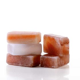 تصویر صابون ماساژ سنگ نمک مستطیلی فروش عمده - چند رنگ cube salt soap