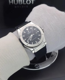 تصویر ساعت مچی مردانه هابلوت مدل Classic Fusion اتوماتیک بند چرم مشکی 