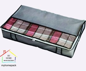 تصویر زیرتختی پتو کد 105337 رنگ نوک مدادی 