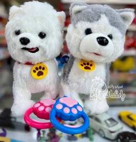 تصویر عروسک رباتیک هاپو پشمالو سخنگو و موزیکال با دسته کنترلی مدل 968 